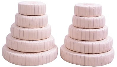 Iyengar Yoga-Donuts, Yoga-Requisiten, regenerierendes Yoga, Yin-Yoga, Yin-Yoga, Yoga-Zubehör, Yoga-Ausrüstung, 10-teiliges Set (weiß)