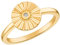 s.Oliver Ring 925 Sterling Silber Damen Ringe, mit Zirkonia synth., Gold, Münze, Kommt in Schmuck Geschenk Box, 2031434