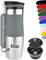 Milu Mug Isotherme avec gravure - 370ml 450ml - idée cadeau cadeau personnalisé cadeau d'anniversaire noël pour hommes femmes maman papa petite amie (450ml, Gris)
