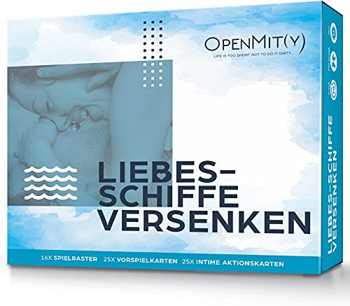 OpenMity Liebes-Schiffe versenken - Spaß & Romantik-Spiel für Paare im Schlafzimmer, Date-Box – Tolles, Jahrestag Geschenk für Ihn