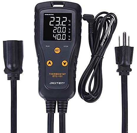 Digital Temperature Controller Simple Stage Thermostat Outlet Heating & Cooling Mode for Chest Freezer Refrigerator Homebrew Fermenter Greenhouse 110V 15A 1650W