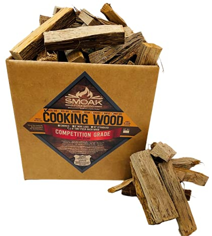 Smoak Firewood Cooking Wood Mini Splits - USDA Certified Kiln Dried (Hickory, 5-6in Tiny Pizza Oven Wood) for Portable Pizza ovens (729 Cubic Inches)