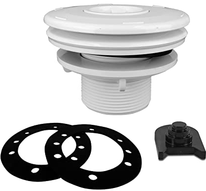 well2wellness® verstellbare Pool Einlaufdüse Einströmdüse MEGA 50mm x 2 AG Messing + 2 x Zusatzdichtung für Folien- und Betonbecken (EM4414)