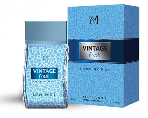 Profumo da Uomo Vintage Fresh, quantità 100ml, EAU de Toilette, Parfum pour Homme Spray, fragranza, vaporizzatore