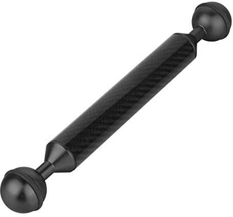 FEICHAO 2,5 cm Doppelkugelkopf Auftrieb 12,7 cm - 30,5 cm leichter Arm für Tauchen, Fotografie, Unterwasser-Handtablett (17,8 cm, schwarz)
