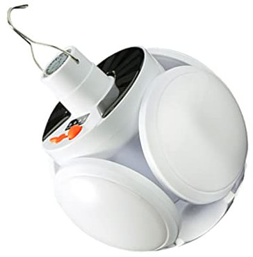 Solar-Campingleuchte, Stabile, Tragbare Solarlampe mit Hoher Helligkeit und Haken für den Notfall