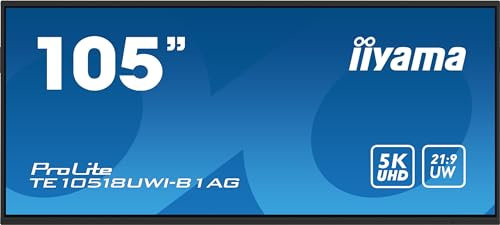 iiyama 105 Black Interactive Display 5k Uhd 450 Cd/m2 16/7 Operation