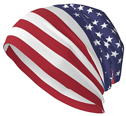 942 Beanie Mütze Amerikanische Und Serbische Flaggen Nachtmütze Klassische Sportmütze Atmungsaktiv Kopfbedeckung, Für Frühling, Herren, Motorradfahren