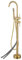 BiaoTeng Robinet De Baignoire Sur Pied Or brossé, Mitigeur Pour Baignoire Ilot 2 fonctions laiton Robinet Sur Pied Baignoire Ilot Mitigeur Pour Baignoire Ilot, Or brossé