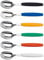 6er Set Giesser Messer Besteck Made in Germany - Löffel Esslöffel Suppenlöffel groß - ideal für Camping, Rostfrei, ergonomischer Griff, stabil und langlebig - Schwarz, Blau, Gelb, Grün, Rot, Weiß