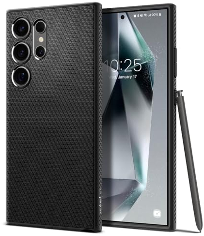 Spigen Liquid Air Hülle Kompatibel mit Samsung Galaxy S24 Ultra -Schwarz