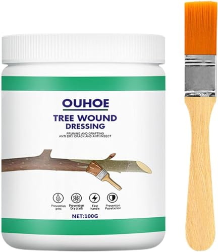 qzjijosen Tree Pruning Sealer, with Brush Top Applicator,Tree Wound Pruning Sealer&Grafting,Ready-to-Use Protective Seal,Waterproof Plant Healing Sealant,Tree Repair Tools for Trees,Shrubs, oses…