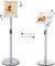 ThrivingTree Infoständer DIN A4 297x210mm Informationsständer Höhenverstellbar Druckknopf Edelstahl Kundenstopper Aufsteller Plakatständer Präsentationsständer Werbeständer (Silber, A4)