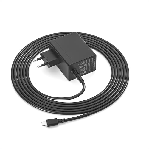 NATNO Chargeur pour Nintendo Switch/Switch OLED/Lite/Manette Pro 15V 2,6A Adaptateur Secteur Support Mode TV avec USB Câble