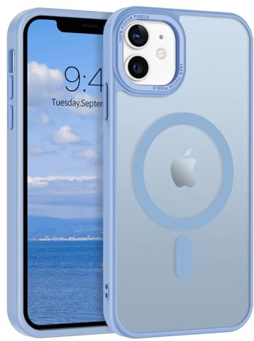 BENTOBEN for iPhone 11 Case Magnetic [Compatible with MagSafe], Translucent Matte Back Anti-yellow Slim Soft TPU Military Grade Shockproof Women Men Protective Phone Cover for iPhone 11, Light Blue