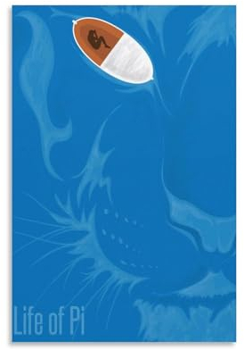 Filmposter, Raumdekor-Poster, Abenteuer-Dramen, Life of Pi (44), Gemälde auf Leinwand, Wandkunst, Poster, Rollbild, Druck, Wanddekoration, Heimposter, 30 x 45 cm