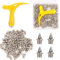 XIHIRCD 100uds Clavos Correr, Acero Inoxidable 0,635cm para Zapatillas Atletismo con 1 Llave para Clavos Clavos Atletismo Suministros Repuesto para Deporte para Cross Country(Plateado)