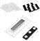 PERFETSELL 10 Stück Namensschilder Magnet Selbstklebend Magnetisch Namensschild Schilder Kleidung Metall Namensschild Halter mit 3-Punkt Magnet für Ausweishüllen Beschriften Fliegengitter(Schwarz)