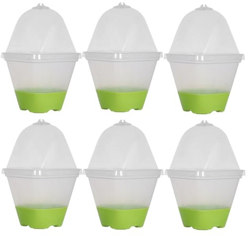Milisten 6pièces Pots De Propagation avec Couvercles Ajustables Et Évents Pots De Plastique Transparent avec Drainage pour Plantes Intérieur Et Extérieur