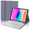 Keyboard Case for iPad A16 11th Generation 2025/10th Generation 2022, UK Layout Detachable Bluetooth Keyboard with Slim Cover and Pencil Holder for iPad 10th/11th Generation 10.9/11, Lavender Purple