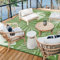 Capslpad Waterproof Leaves Outdoor Rug 180x270cm Reversible Lightweight Plastic Straw Rug Recycled Portable RV Travel Rugs Picnic Blanket Mat for Garden Backyard Camping BBQ Deck Beach, Sage Green