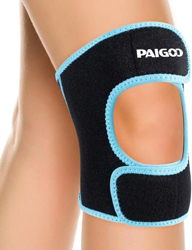 PAIGOO Kniebandage, Dual Patella Unterstützung mit Kompression einstellbar für Laufen, Radfahren, Wandern, Fußball, Frau oder Mann