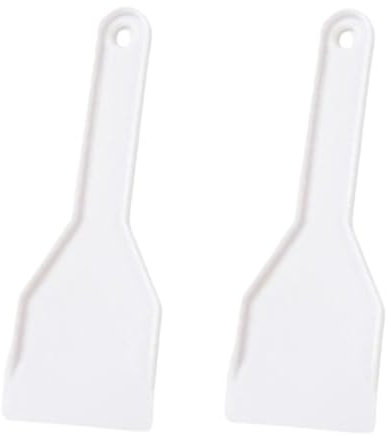 JchEnye Set di raschietti per Il Ghiaccio del congelatore - 2 raschietti in plastica per la rimozione di Ghiaccio e Neve - Strumenti per la Pulizia della casa - Bianco