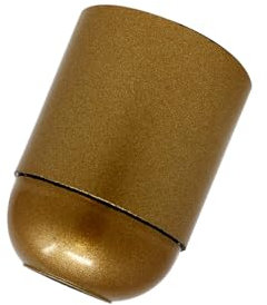 Douille E27 dorée lisse, idéale pour la décoration intérieure, compatible avec les ampoules E27, installation et entretien faciles.