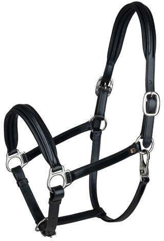 WALDHAUSEN Lederhalfter S-Line Classy, schwarz, VB
