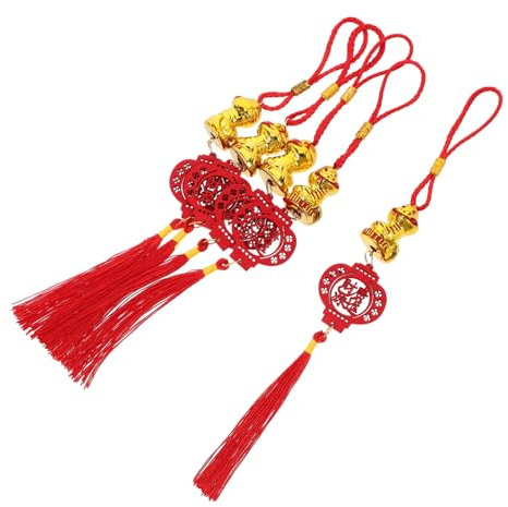 Toddmomy 5pièces Décorations De Nouvel an Chinois Ornements Suspendus Forme De Serpent Doré avec Lanternes pour Apporter Richesse
