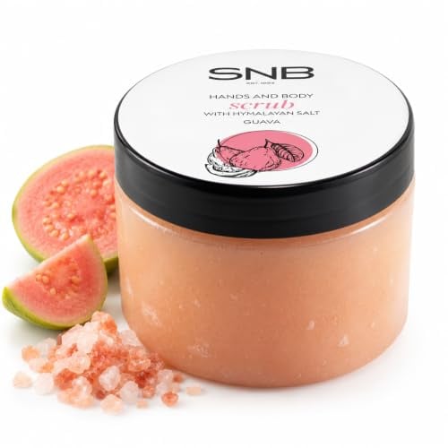 SNB Professional Körperpeeling Himalayasalz & Guave 300 ml – Sheabutter | Natürliches Salzpeeling mit Sheabutter für glatte, gepflegte Haut – sanfte Exfoliation für Damen und Herren