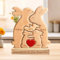 Personalisiertes Holzkunstpuzzle der Bärenfamilie mit 2-7 Namen Graviert, Skulpturen Desktop Ornament Home Tischdekoration, Geschenke für Muttertag, Vatertag, Familie, Mama, Papa (D-1)