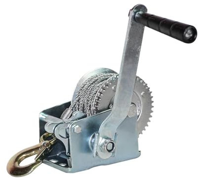 JHXHFJXZ Grúa Manual de Tambor de 8 m y 600 LB, cabrestante for Yates pequeños, cabrestante de Cable, Herramienta de manipulación de Materiales Controlar con precisión el Movimiento