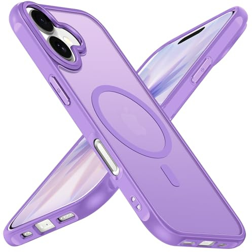 iVoler Cover Magnetica per iPhone 17 6.3 Pollici, [Compatibile con MagSafe] [Protezione Antiurto di Grado Militare] Custodia Traslucida Opaca Posteriore Sottile Silicone Protettiva Case, Viola Chiaro