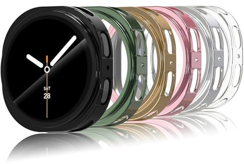 Bighan 6 Stück Hülle Kompatibel für Samsung Galaxy Watch 8 44MM, Schutzhülle mit Displayschutz, Vollständige Abdeckung Stoßfest Kratzfest Schutzhülle, Ultradünne Weiche TPU Displayschutz Case