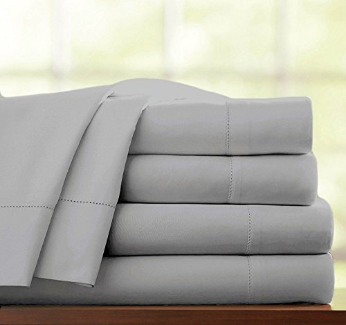 100% EGYPTIAN COTTON 3PC 400 THREAD COUNT HOTEL QUALITY DUVET COVER BEDDING BED SET WITH PILLOWCASES(King, Grey)