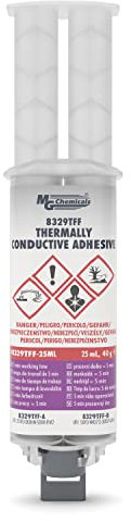 MG Chemicals 8329TFF Thermally Conductive Adhesive- Metals, Ceramics, Glass, Plastics Fast Cure Epoxy, 25 mL Dual Dispenser