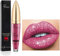 18 Farben Diamant glänzender langanhaltender Lippenstift,3D Shining Stars Perlglanz Lipgloss,Shimmer Metallic Texture Liquid,lang anhaltender Lipgloss,wasserdichte langlebiger Not Stick Cup (06)
