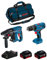 BOSCH Kit 18V BK206BAG (Martello Perforatore GBH 18V-21 + Trapano a Percussione GSB 18V-21 + 2 Batterie di 4,0 Ah + Caricabatterie + Borsa)