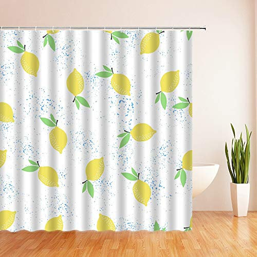 XCBN Tropischer grüner Pflanzenbaum Duschvorhang wasserdichter Duschvorhang waschbarer Badezimmertrennvorhang A12 180x180cm