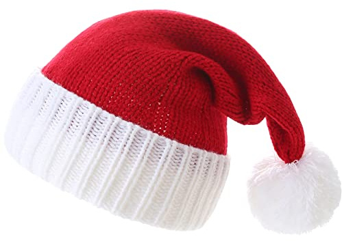 LMLALML Cappelli di Natale,Cappello di Babbo Natale Adulto Unisex,Cappello di Babbo Natale Bimbo Cappelli Ispessito Caldo Morbido