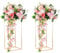 Centrotavola Nozze Stand Fiori Oro - 2 Pezzi Vasi a Colonna in Metallo Inweder Vaso da Pavimento Alto 60cm Vasi Rettangolari Centrotavola Portafiori Geometrici Centrotavola Feste Decorazioni Casa