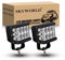 SKYWORLD LED Arbeitsscheinwerfer, 2Pcs 4 Zoll 60W Spot Strahler offroad beleuchtung 12V 24V für Auto SUV ATV Traktor LKW 4x4 3000K Gelb Nebelscheinwerfer Licht Off Road Fahrlicht