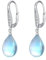 OHAYOO Ohrringe Mondstein Silber 925 Leverback Tropfen Mondstein Ohrringe Hängend Schmuck für Damen Frauen Mädchen Geschenk