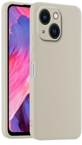 HULLIN Colorful Silicone Phone Case Cover, Suitable for iPhone 13 mini (5.4) - Antique White