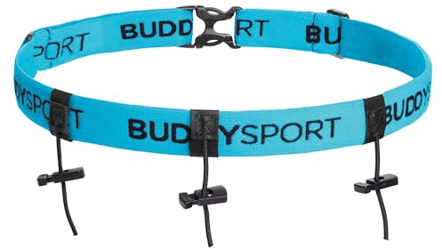 Buddyswim Startnummernband. Verstellbarer Nummerngürtel für Triathlon, Radfahren, Running, Marathon oder andere Sportarten. Dehnbar und bequem. Leichte und widerstandsfähige Passform. Blau