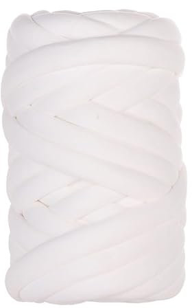 maikeduo Wolle Zum Armstricken, 250g/500g/1000g Grob Gestrickte Kuscheldecke, Roving Garn Zum Handstricken Häkeln, Grobstrick Weiches Wollgarn Haustier Bett Sofa (Weiß,1000g)
