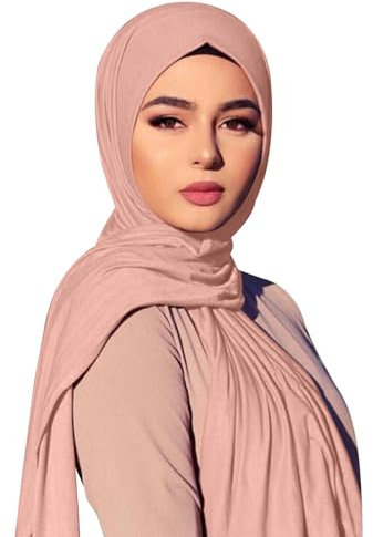 Beokeuioe Frauen Schal Kleider, Hijab Kopftuch Für Damen, Modern Kopftücher Weicher Jersey, Muslim Kleid Türkisch islamische Premium Gebetskopftuch, Umrah Geschenk Hijab