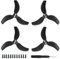 Bocguy Avata 2 Propeller Set - 4 Stück DJI Avatar Ersatzpropeller Mit 12 Schrauben & Schraubendreher - Geräuscharmes 3032S Zubehör für Drohnen