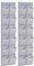 MISSLO Narrow Over Door Shoe Storage Shoe Holder 12 Large Mesh Pockets Hanging Shoe Organiser for Closet Door Shoe Rack with Hanger, Grey, 2 Pack